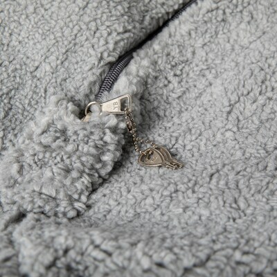 Flash Furniture Dillon Faux Sherpa Refillable Bean Bag Chair, Gray (DGBEANSMSHRPGY)