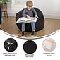Flash Furniture Dillon Fabric Refillable Bean Bag Chair, Solid Black (DGBEANSMSLDBK)