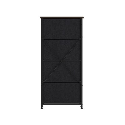 Flash Furniture Harris 4 Drawers Storage Dresser, Black/Brown (WX5L203MDFBKBR)