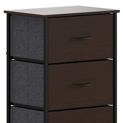 Flash Furniture Harris 4 Drawers Storage Dresser, Black/Brown (WX5L203MDFBKBR)