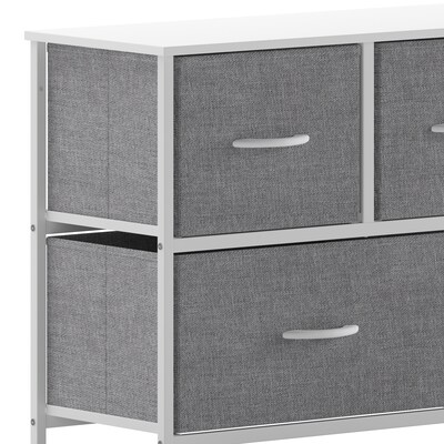 Flash Furniture Harris 5 Drawers Storage Dresser, White (WX5L206WWGR)