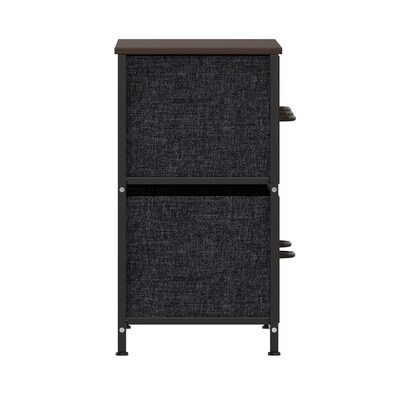 Flash Furniture Harris 5 Drawers Storage Dresser with Engineered Wood Drawers, Black/Brown (WX5L206MDFBKBR)