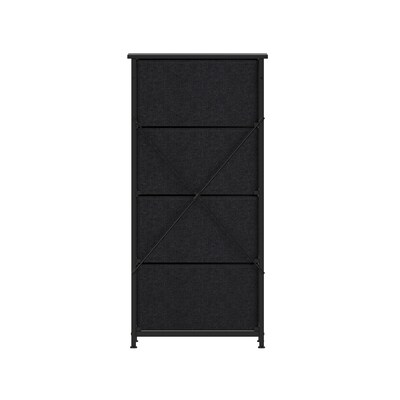 Flash Furniture Harris 4 Drawers Storage Dresser with Fabric Drawers,  Black (WX5L203LWBKBK)