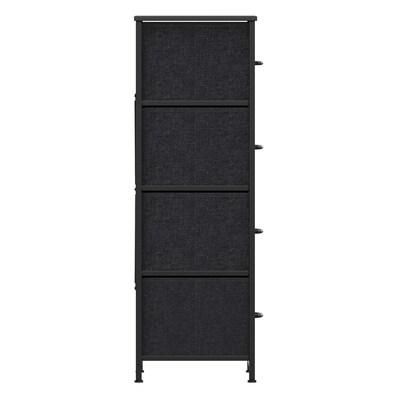 Flash Furniture Harris 4 Drawers Storage Dresser with Fabric Drawers,  Black (WX5L203LWBKBK)