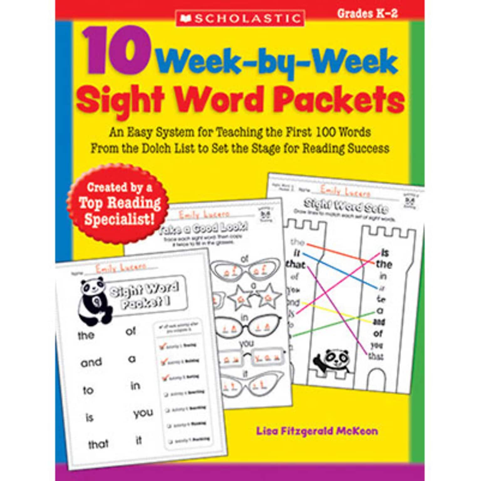 Scholastic 10 Week-By-Week Sight Word Packets, Grades K-2