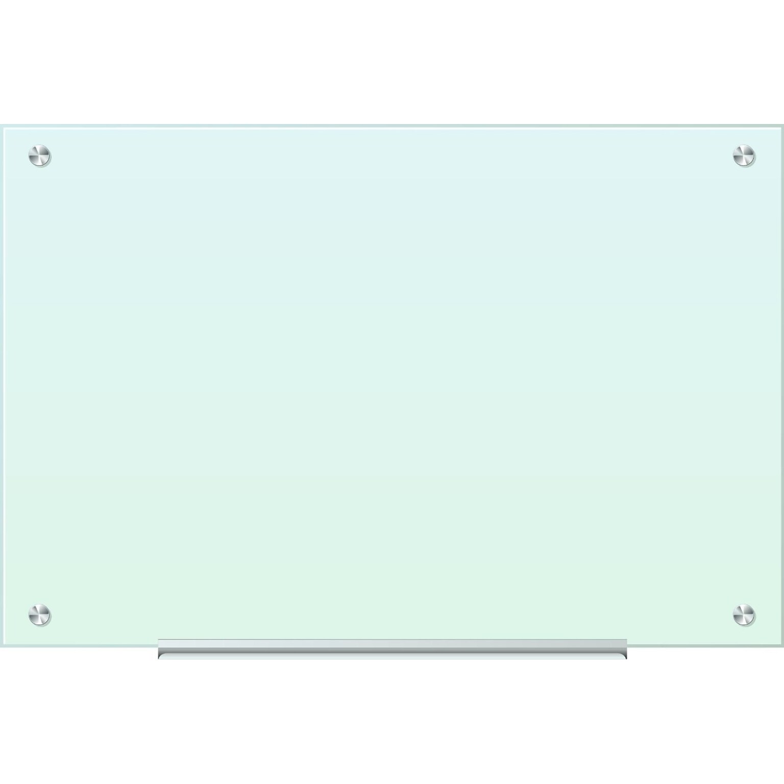 U Brands White Frosted Magnetic Glass Dry Erase Board, Frameless, 35 x 23 (2298U00-01)