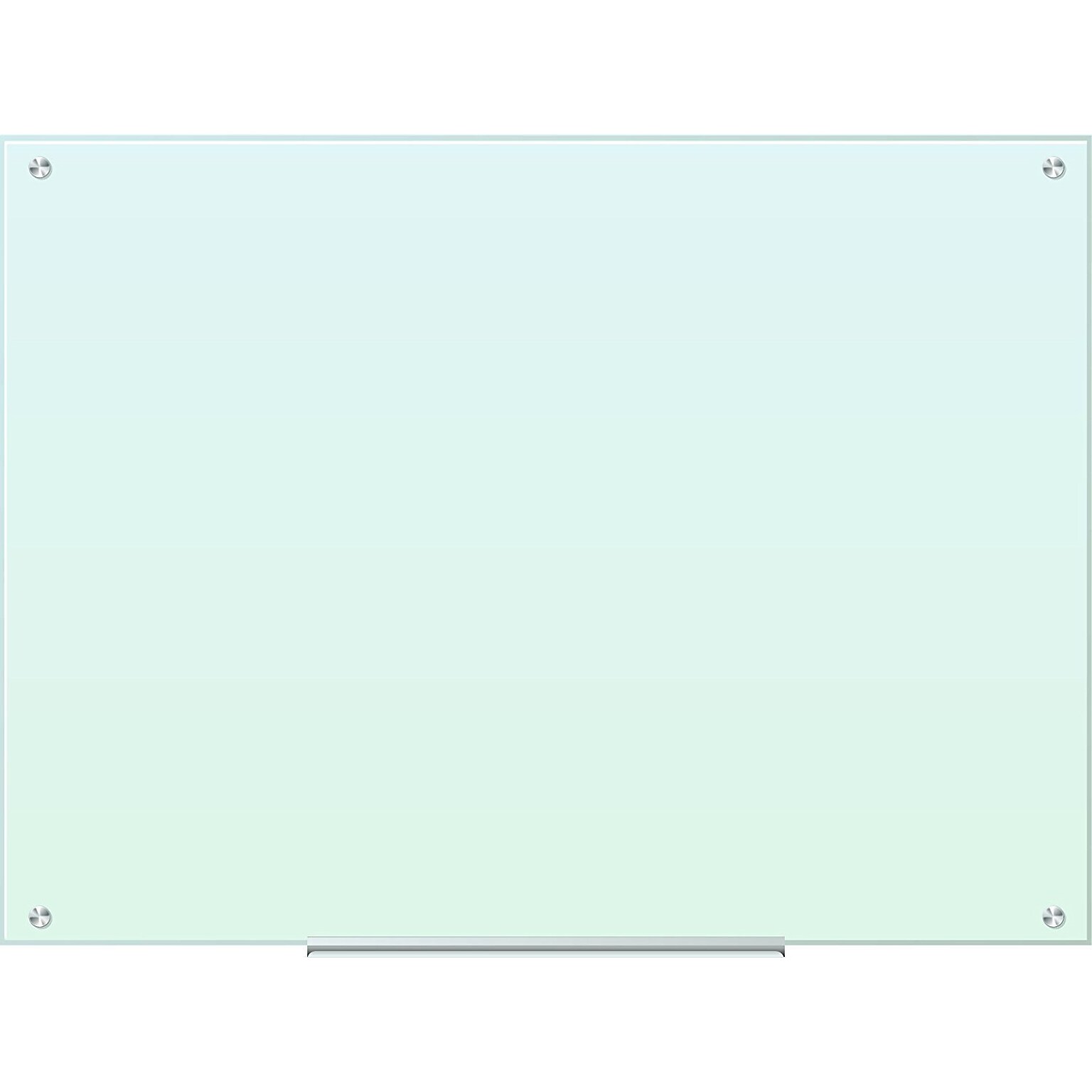 U Brands Magnetic Glass Dry Erase Board, 47 x 35, White Frosted Surface, Frameless (2299U00-01)