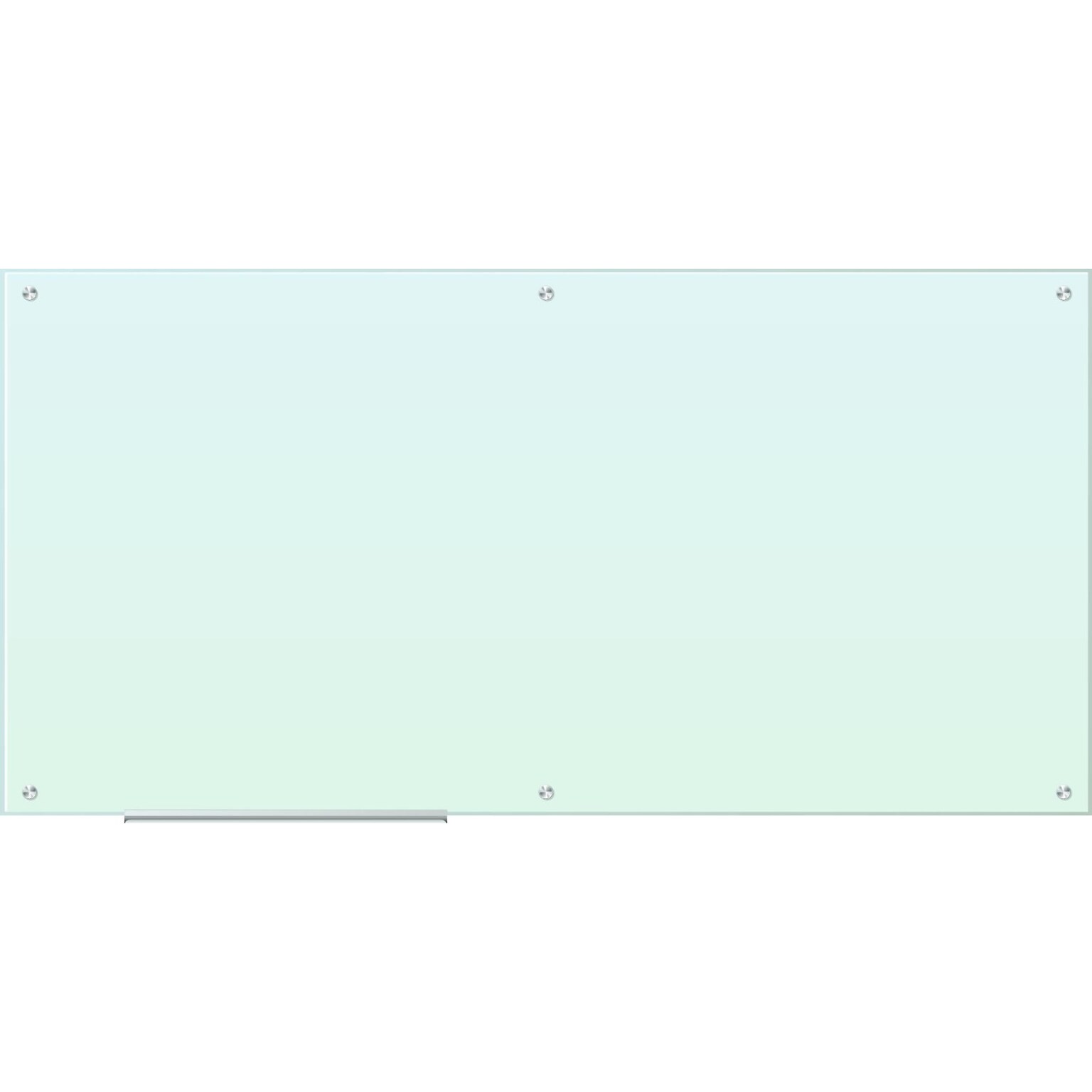 U Brands Magnetic Glass Dry Erase Board, 70 x 35, White Frosted Surface, Frameless (2300U00-01)