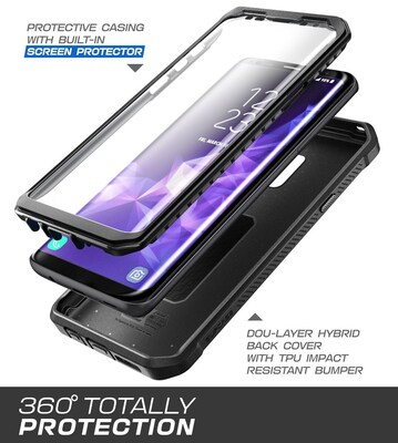 i-Blason SUPCASE Galaxy S9 Plus Case Full-body Rugged Holster Case WITH Screen Protector, for S9 Plu