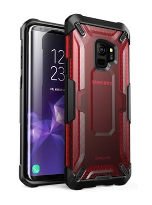 SUPCASE Unicorn Beetle Premium Hybrid Protective Frost Clear Case for Samsung Galaxy S9 Plus 2018, Red