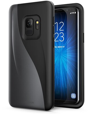 i-Blason Galaxy S9 Luna Slim Profile, Scratch-Resistant Back, Protective Bumper, Black
