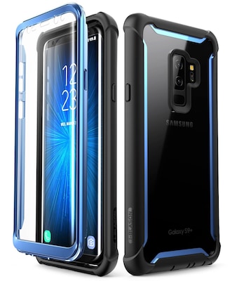 i-Blason Samsung Galaxy S9 Case Ares Rugged Clear Bumper Case Without Built-in Screen Protector, Blu