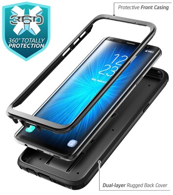 i-Blason Armorbox Black Heavy Duty Protection Bumper Case without Screen Protector for Galaxy S9 Plus (G-9P-AB-NOSP-BK)