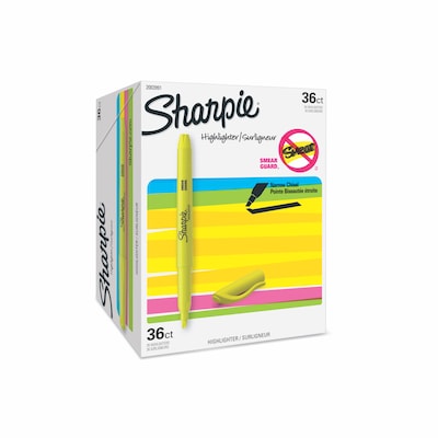 Sharpie Stick Highlighter, Chisel Tip, Yellow, 36/Pack (2003991)