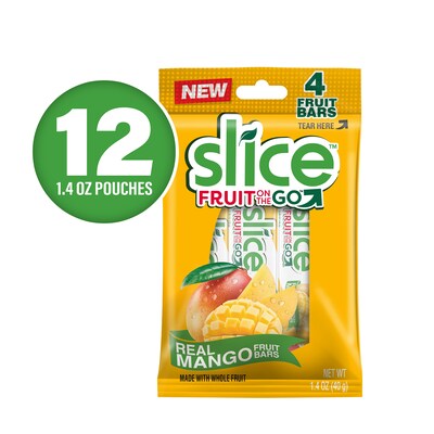 Slice Fruit on the Go Mango Fruit Bar, 1.4 oz., 12/Pack (220-02257)