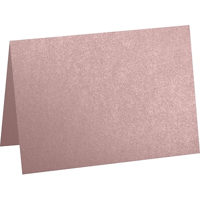 LUX A7 Folded Card (5 1/8 x 7) 1000/Pack, Misty Rose Metallic - Sirio Pearl® (5040-M203-1000)