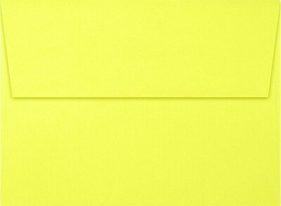 LUX A6 Invitation Envelopes (4 3/4 x 6 1/2) 50/Pack, Electric Yellow (4875-ULEM-50)