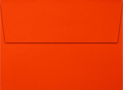 LUX A7 Invitation Envelopes (5 1/4 x 7 1/4) 250/Pack, Neon Red-Orange (4880-ORA-250)