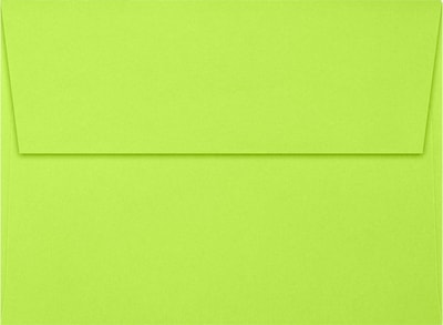 LUX A7 Invitation Envelopes (5 1/4 x 7 1/4) 500/Pack, Electric Green (4880-ULIM-500)
