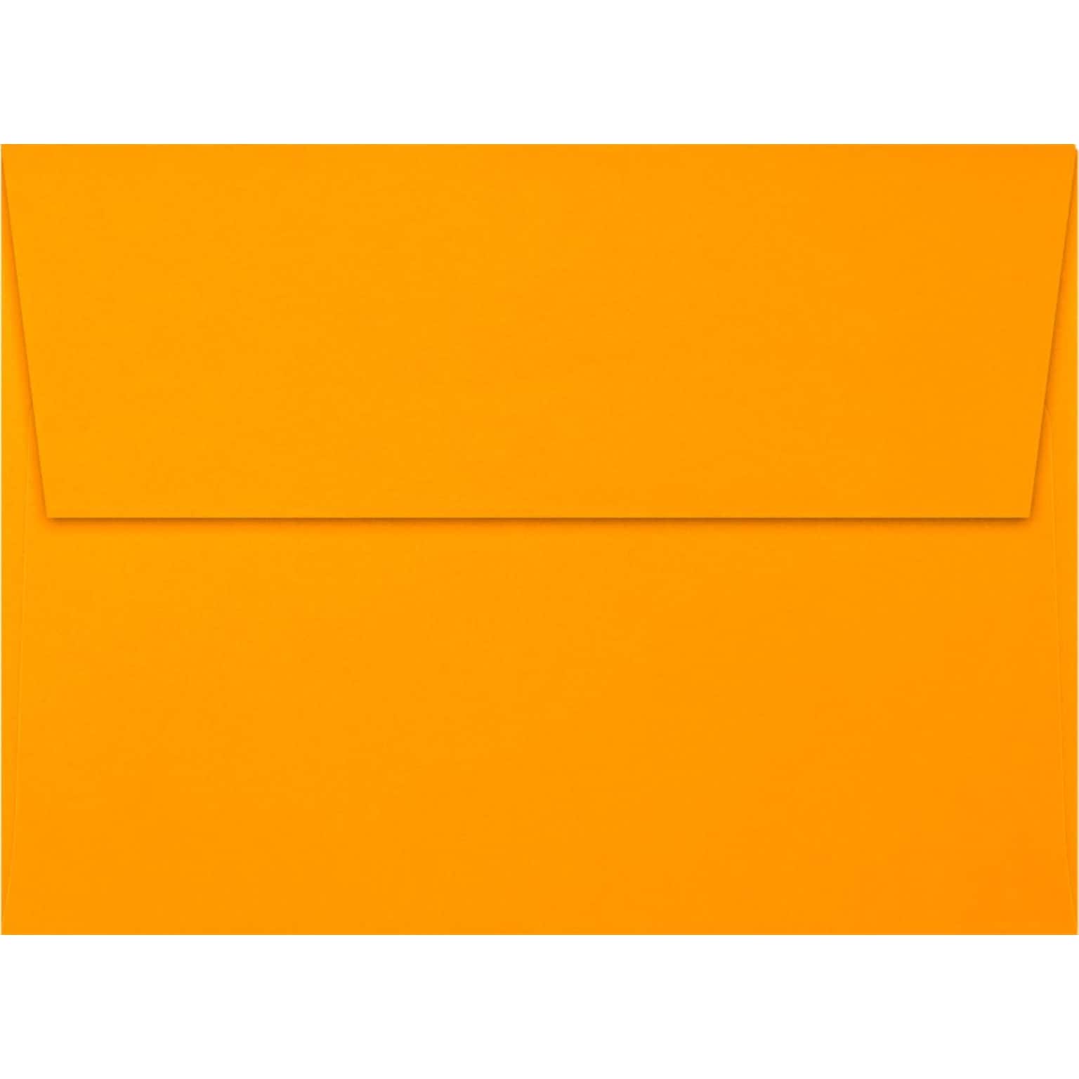 LUX A6 Invitation Envelopes (4 3/4 x 6 1/2) 500/Pack, Electric Orange (4875-UORA-500)