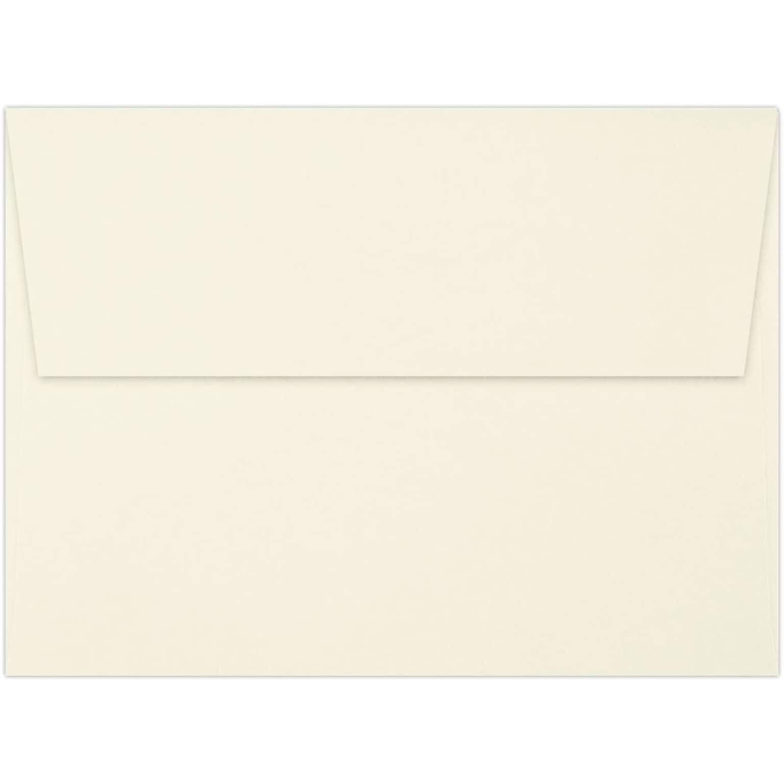 LUX A7 Invitation Envelopes (5 1/4 x 7 1/4) 250/Pack, 70lb. Classic Linen® Natural White (4880-70NWLI-250)