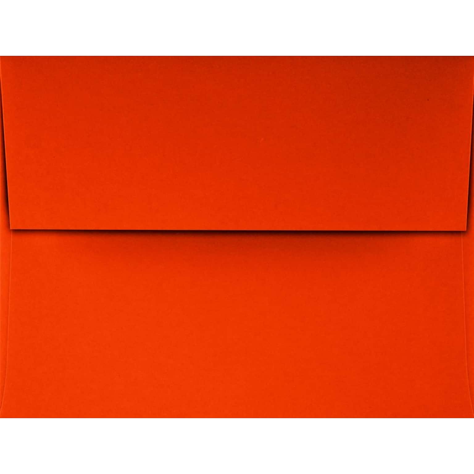 LUX A2 Invitation Envelopes (4 3/8 x 5 3/4) 1000/Pack, Neon Red-Orange (4870-ORA-1000)