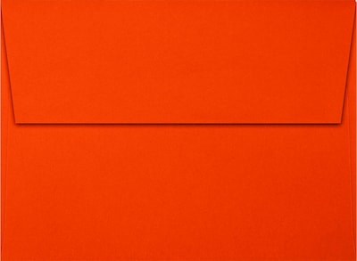LUX A6 Invitation Envelopes (4 3/4 x 6 1/2) 50/Pack, Neon Red-Orange (4875-ORA-50)