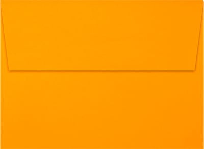 LUX A2 Invitation Envelopes (4 3/8 x 5 3/4) 50/Pack, Electric Orange (4870-UORA-50)
