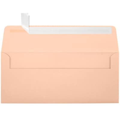 JAM Paper Self Seal Business Envelope, 4 1/8 x 9 1/2, Blush Pink, 50 Pack (4860-114-50)