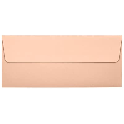 JAM Paper Self Seal Business Envelope, 4 1/8 x 9 1/2, Blush Pink, 50 Pack (4860-114-50)