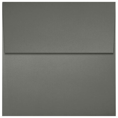 JAM Paper Self Seal Invitation Envelope, 3 1/4 x 3 1/4 , Smoke,  50 Pack, Gray (8503-22-50)