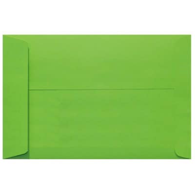 JAM Paper 10 x 13 Open End Envelopes, Limelight Green, 250/Pack (4897-101-250)