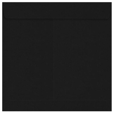 JAM Paper Self Seal Invitation Envelope, 7 1/2 x 7 1/2, Midnight Black, 50 Pack, Black (F-8555-B-50)