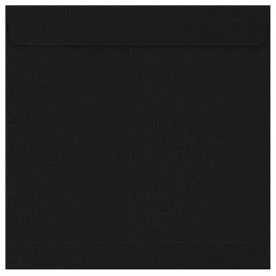 JAM Paper Self Seal Invitation Envelope, 7 1/2 x 7 1/2, Midnight Black, 250 Pack, Black (F-8555-B-25