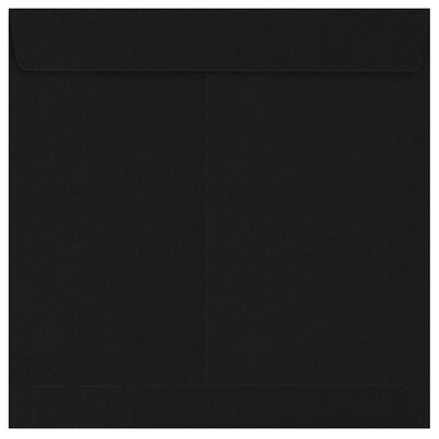 JAM Paper Self Seal Invitation Envelope, 7 1/2 x 7 1/2, Midnight Black, 250 Pack, Black (F-8555-B-25