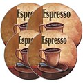 Range Kleen Round Burner Kovers, 4 pk (La Caffee Espresso) (5068)