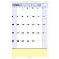 2019 AT-A-GLANCE® QuickNotes® Monthly Wall Calendar, 13 Months, January Start, 15 1/2 x 22 3/4, Wirebound (PM54-28-19)