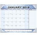 2019 AT-A-GLANCE® Slate Blue Monthly Desk Pad, 12 Months, January Start,  21 3/4 x 17 (89701-19)
