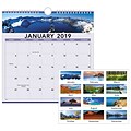 2019 AT-A-GLANCE® Landscape Monthly Wall Calendar, 12 Months, January Start, 12 x 12, Wirebound (88200-19)