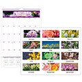 2019 AT-A-GLANCE® Floral Monthly Wall Calendar, 12 Months, January Start, 15 1/2 x 22 3/4 (PM44-28-19)