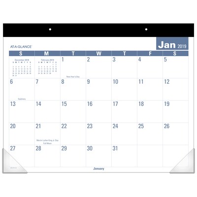 2019 AT-A-GLANCE® Easy to Read Desk Pad, 12 Months, January Start, 21 3/4 x 17 (SKLP24-32-19)