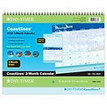 2019 Day-Timer® Coastlines® Three Month Wall Calendar, 12 Months January Start, 8-5/8 x 11, Wirebound (11257-1901)