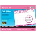 2019 Day-Timer® Pink Ribbon Tabbed Monthly Wall Calendar, 12 Months, January Start, 11 x 8 1/2, Wirebound (11259-1901)