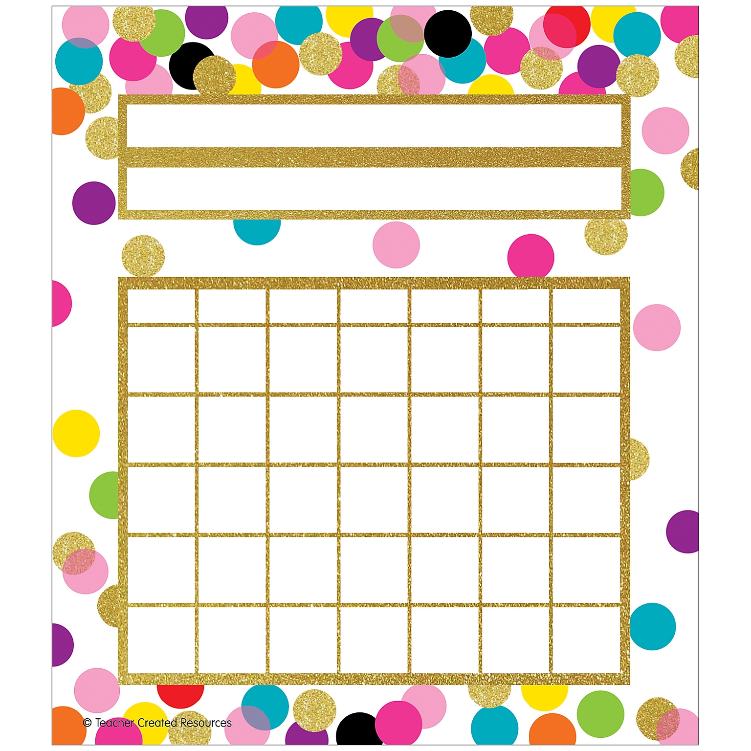 Teacher Created Resources® Confetti Incentive Charts, Pack of 36 (TCR5887)