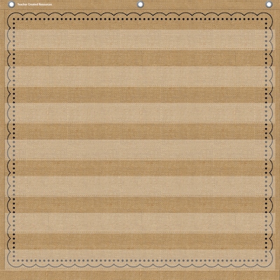 Teacher Created Resources® Burlap 7-Pocket Pocket Chart, 28 x 28 (TCR20837)