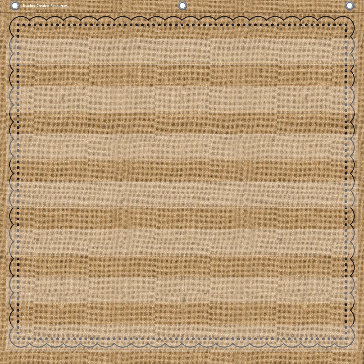 Teacher Created Resources® Burlap 7-Pocket Pocket Chart, 28 x 28 (TCR20837)