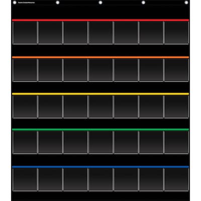 Teacher Created Resources Storage Pocket Chart, 32.5 x 36.5, Black (TCR20844)