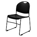 NPS Commercialine 850 Series Ultra Compact Stack Chair, Black, 4 Pack (850-CL/4)