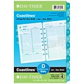 2019 Day-Timer® Coastlines Two-Page Per Day Refill, 12 Month, January Start, Loose-Leaf, Desk Size, 5 1/2 x 8 1/2 (13180-1901)