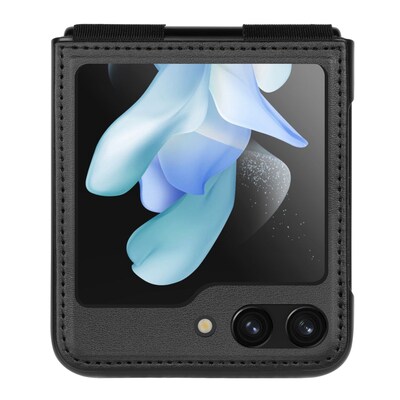 SaharaCase Leather Case with Kickstand for Samsung Galaxy Z Flip5, Black (CP00502)